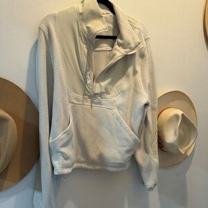lululemon athletica Ivory Half-Zip Fleece Pullover